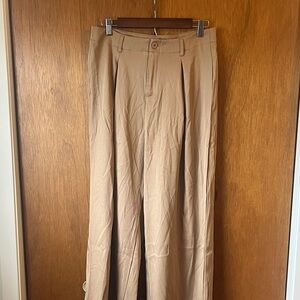 SHEIN Women's Tan Wide Leg Pants